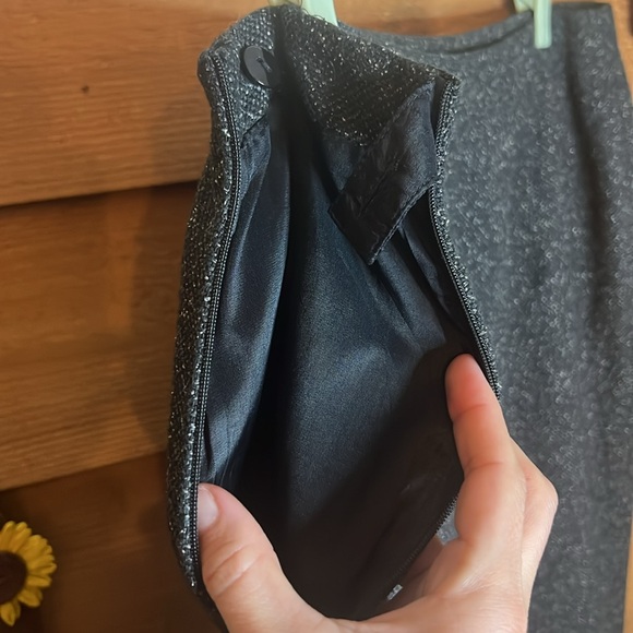 Talbots Vintage Tweed Silk Pebbled Wool Maxi Skirt Academia Business Pencil 14 - Picture 5 of 9